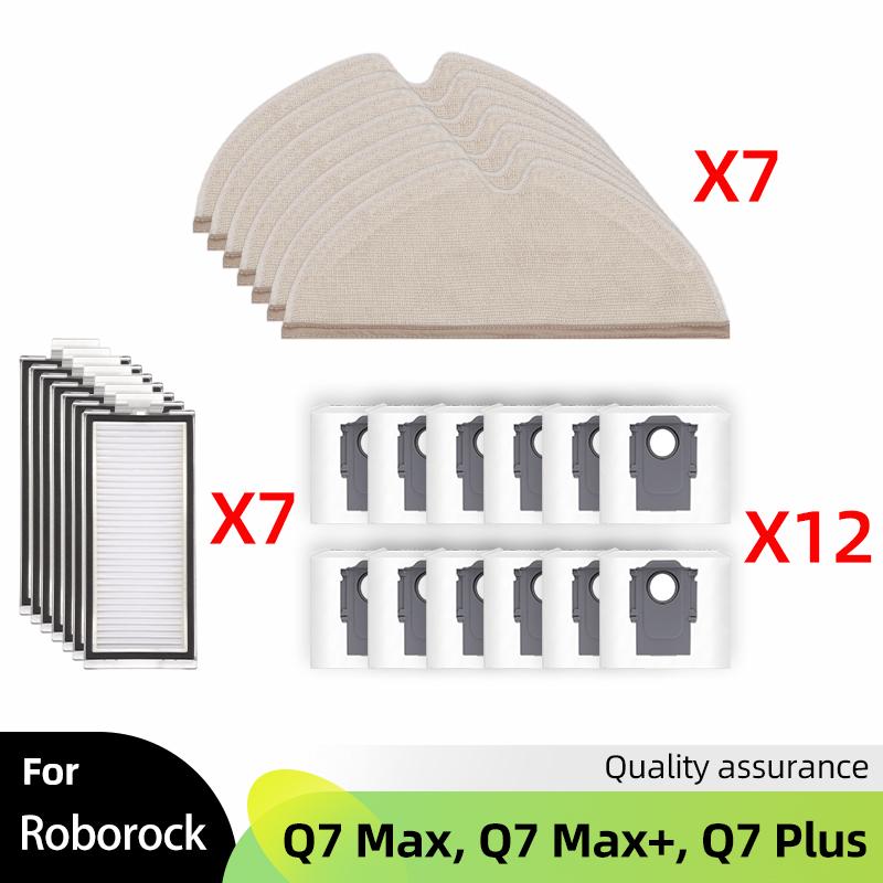 Passend für Xiaomi Roborock Q7 Max / Q7 Max+ / T8 Roboter Staubsauger Ersatzteile Haupt- Seitenbürste Hepa Filter Mopp Tuch Zubehör
