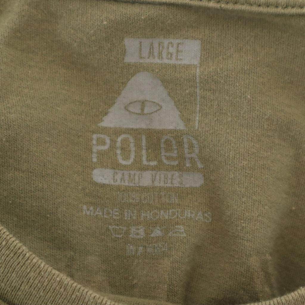 POLeR Back print Short sleeve T-shirt L olive Men's Used