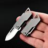 Kitchen Paring Knife Mini Portable Fruit Knife Stainless Steel Folding Sharp Pocket Knives with Key Chain Non-slip Handle