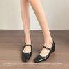 2025 Spring New Women Mary Jane Shoes Fashion Square Toe Shallow Slip On Ladies Flat Shoes Soft Sole Outdoor Dress Ballerina