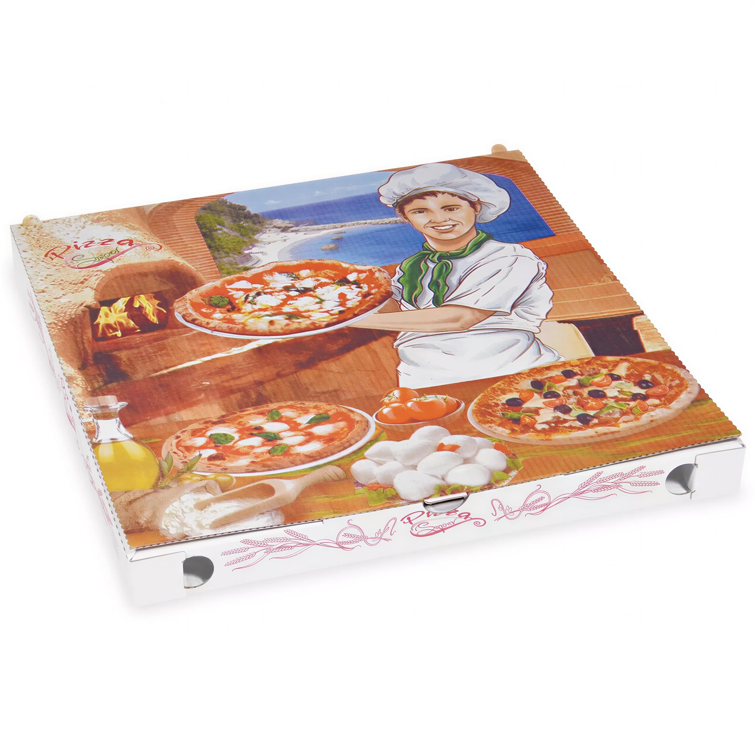 Boîte À Pizza 32,5 X 32,5 X 3 Cm 100 Pcs.