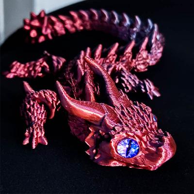 Nové 3D tištěné figurky Magický drak Pohyblivé klouby Fidget hračka Otočný Artikulovaný drak Ozdoba Dekompresní dárek Dítě