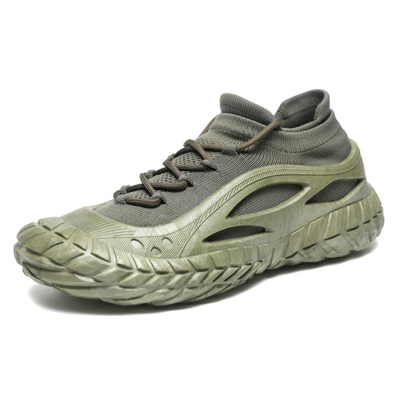 Flying woven men's shoes spring breathable lazy shoes casual shoes versatile outdoor men's casual shoes