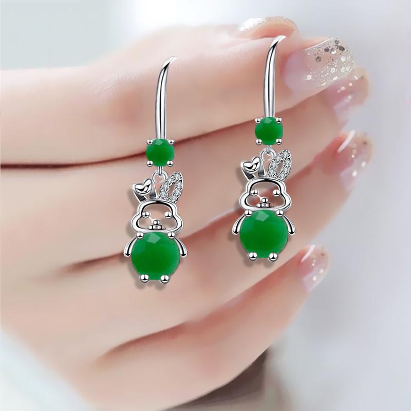 

Новые серьги-подвески в виде китайского зодиакального кролика, длинные крючки