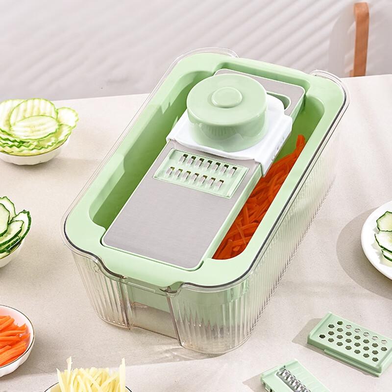 Multi-functional Vegetable Slicer & Grater with Drain Basket