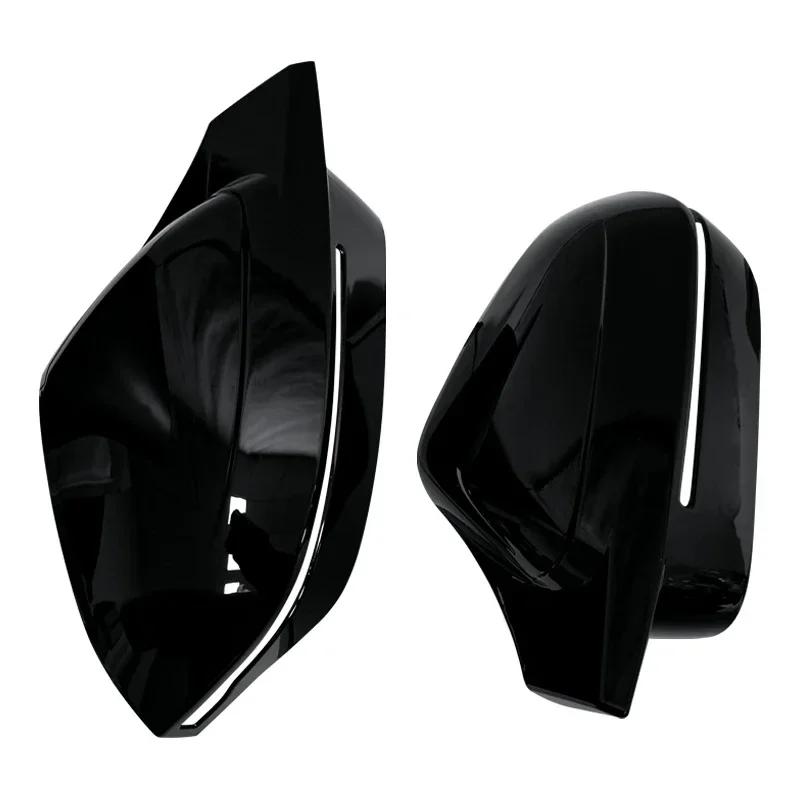 M Look Replacement Bright Black Side Mirror Cover Caps for BMW 5 7 I5 I7 Series G60 G61 G68 G70 G90 Left Hand Drive 2023-up VFHJQ1