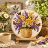 Cat Embroidery Kit Colorful Needlework Craft Sewing Supplies Flower Sewing Kits Home Decoration