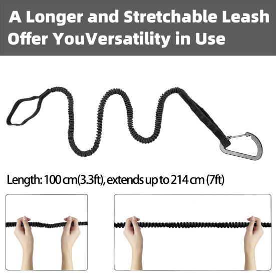 1/2/4Pcs Kayak Paddle Leash Elastic Bungee Strap Lanyard Rope Lightweight Kayak Rod Leash for Boating Fishing Rafting Canoeing