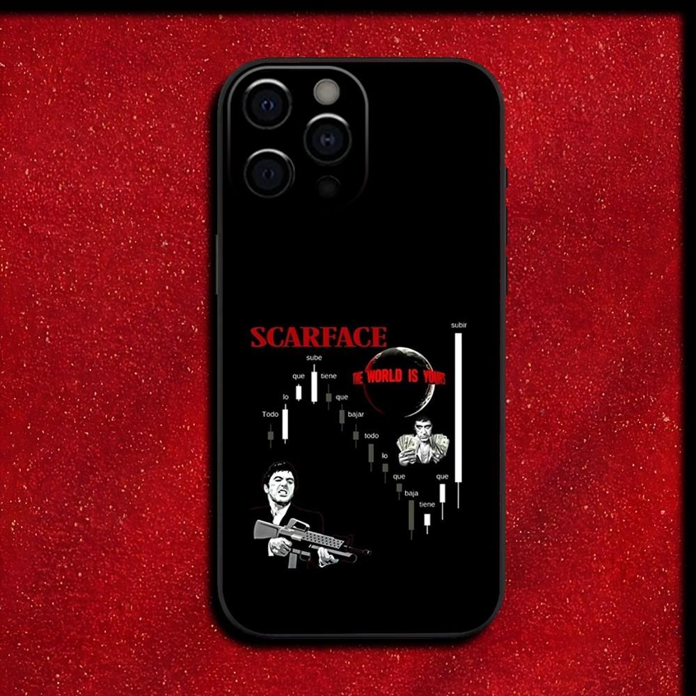 S-Scarfaces Tony M-Montana Phone Case For iPhone 16,15,14,13,12,11,Pro,X,XS,Max,XR,Plus,Mini Soft Black Cover