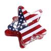 Yousheng Hair Claw Red White Blue Star Design Mini Hair Clip Independence Day Small Hair Clip Party Gatherings Patriotic Hair Accessory