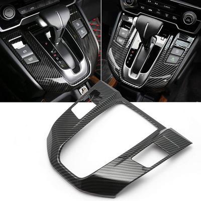 Carbon Fiber Car Gear Shift Box Panel Cover Trim Protector For Honda CR-V CRV 2017 2018