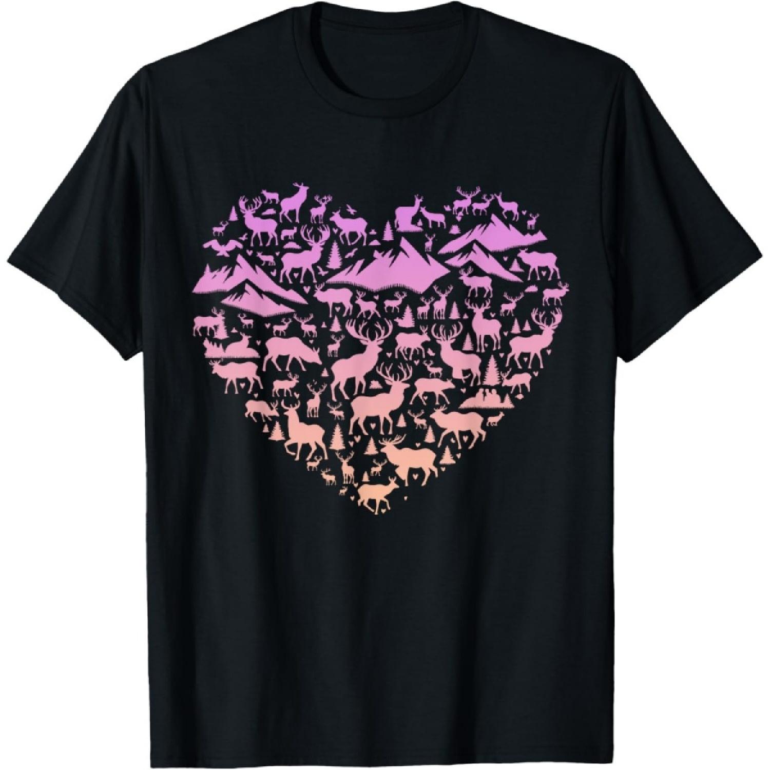 Silhouette Elks Shirt for Elk Lover _ Girls Elk T-Shirt S