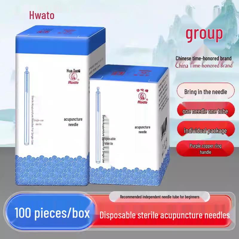 

Одноразовые стерильные иглы для акупунктуры Huatuo с медной ручкой для традиционной китайской медицины 0.30*25 (1 cun)