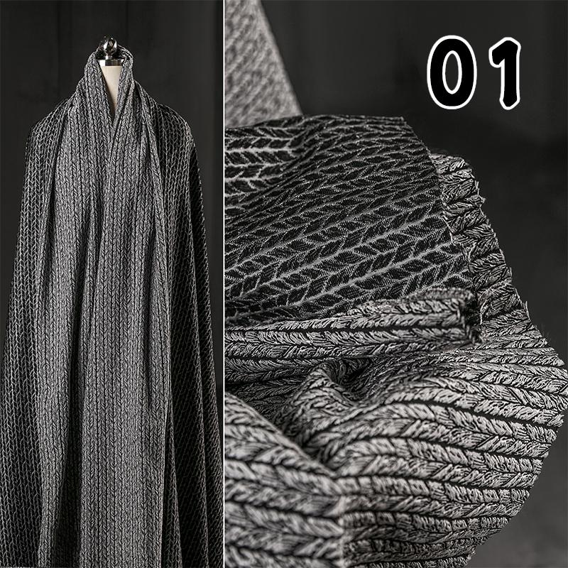 

Национальный Стиль Креативная Жаккардовая Ткань для Верхней Одежды Сумки Модной Одежды Дизайнерская DIY Шитье 3D Ткань с Текстурой Плетения Колосьев Пшеницы 100x145cm