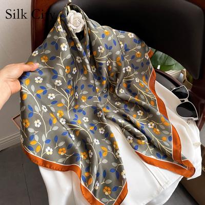 High-quality Luxurious Silk Scarves Headband Scarfs Neck Scarf For Women Chain Silk Scarf Women's Decorative Shawl