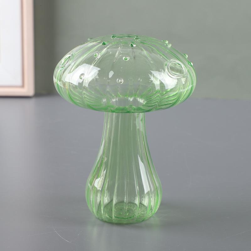 

Креативная стеклянная ваза-гриб для гидропонных цветочных композиций и ароматерапевтического декора светло-зеленый