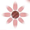 Gradient Press On Nail Almond Fake Nail Glossy Stick On Acrylic Nail Natural Omber Glues  On False Nail for Women Girls