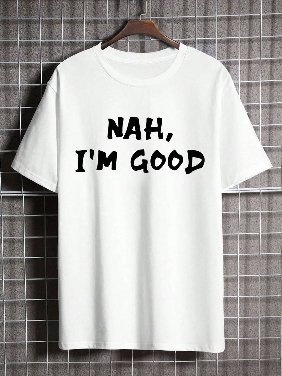 Manfinity Homme Unisex s Short Sleeve T-Shirt With Slogan Print XXXL