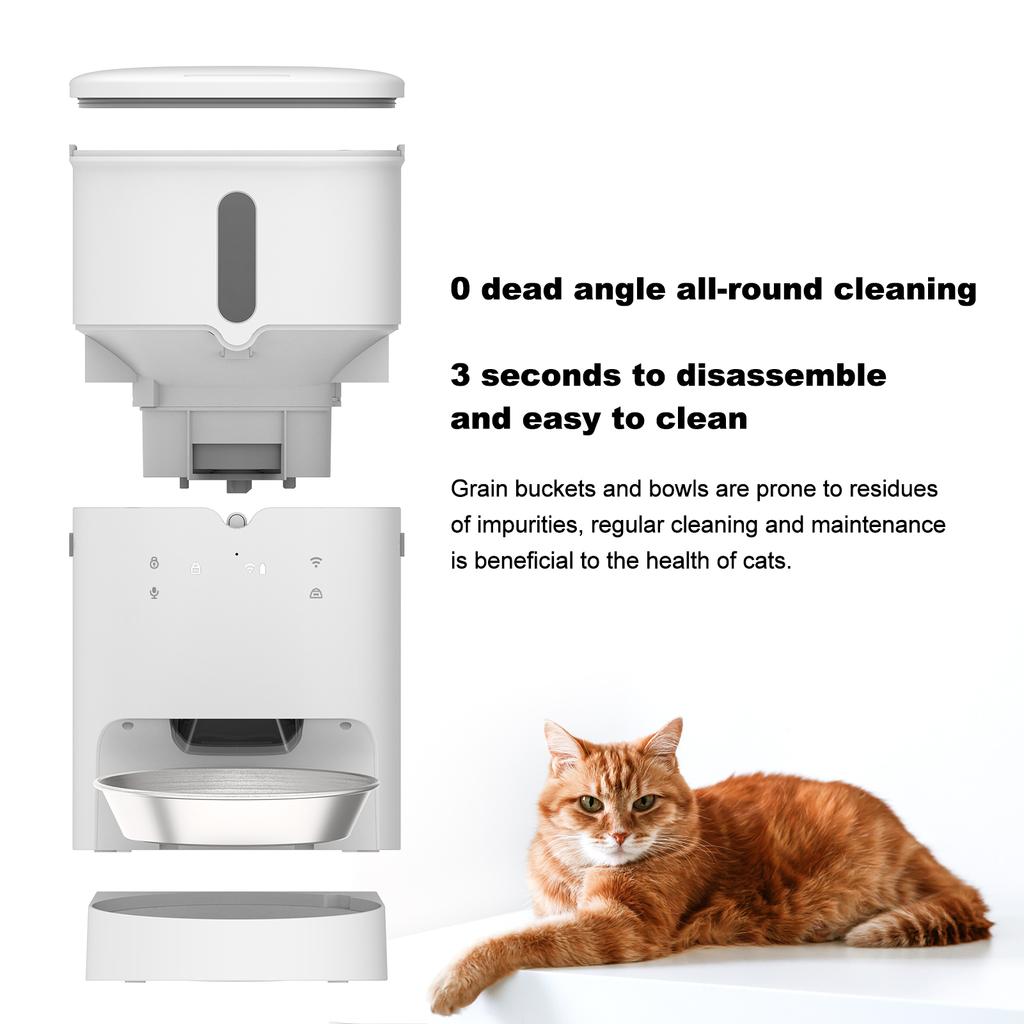 Automatic Cat Feeder Smart Pet Feeder  Pet Food Dispenser 3L