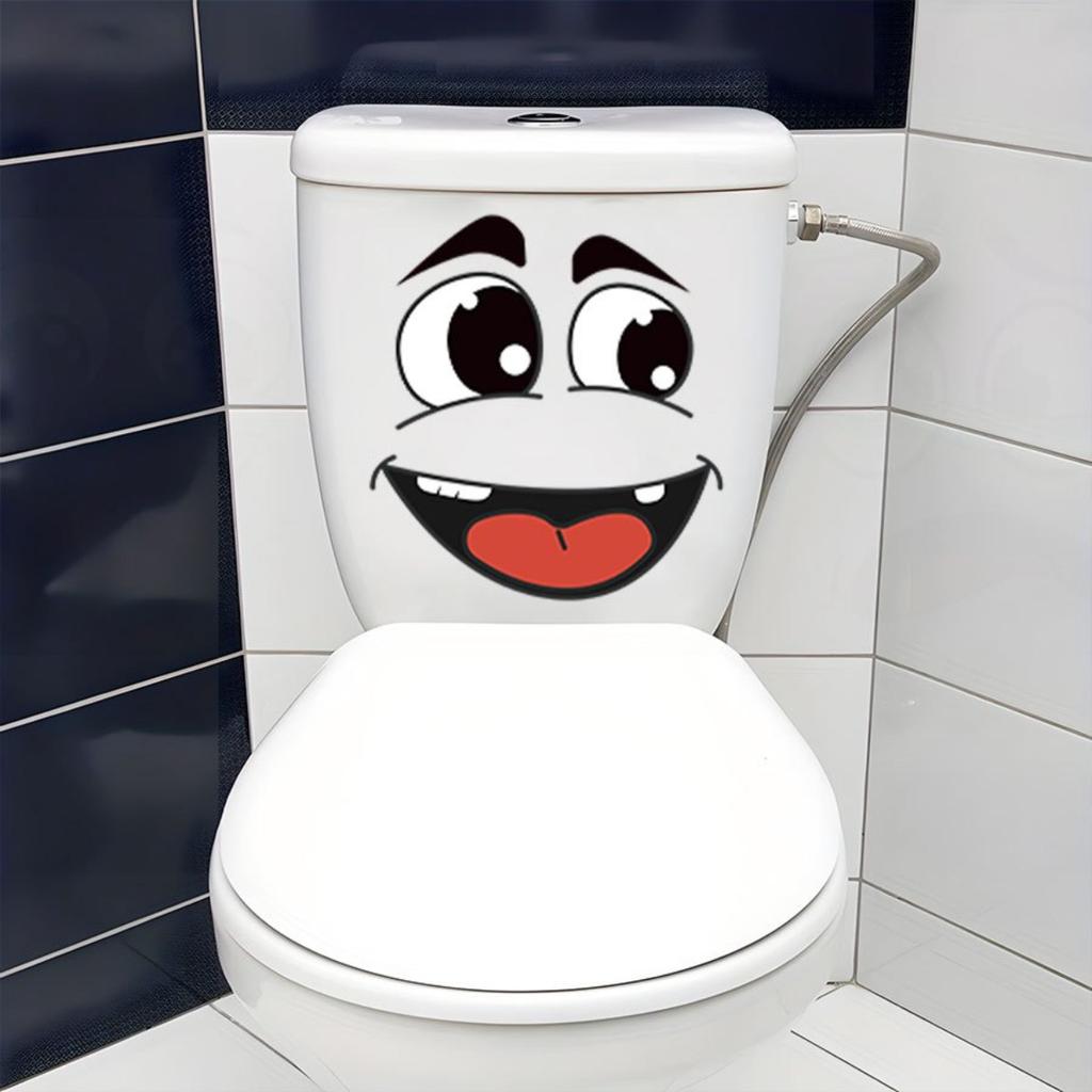 Cartoon Face Stickers Per, Removable, for Trash Cans, Walls, Toilet Decorations, Refrigerator Glossy Surfaces, Covering Unsightly Surfaces