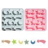 12 Cavity Five-Pointed Star Silicone Molds 3D Moon, Meteor, Fondant Candy Chocolate Mould Ice Grid Mold Cake Decor