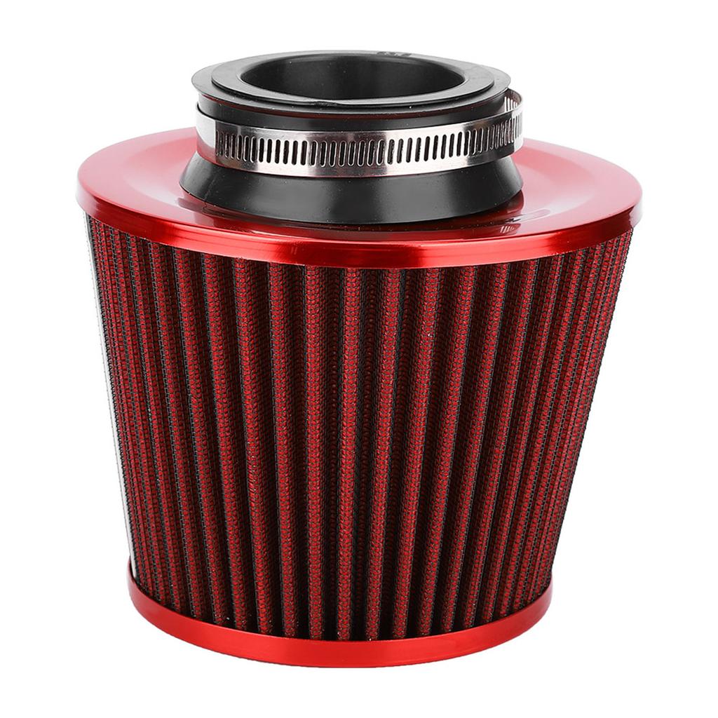 Car Universal 63mm Iron High Flow Air Multi Diameter Mushroom Head Air Filter Kit(Red)