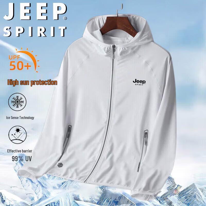 

JEEP SPIRIT Men s Summer Hooded Sun Protection Jacket M