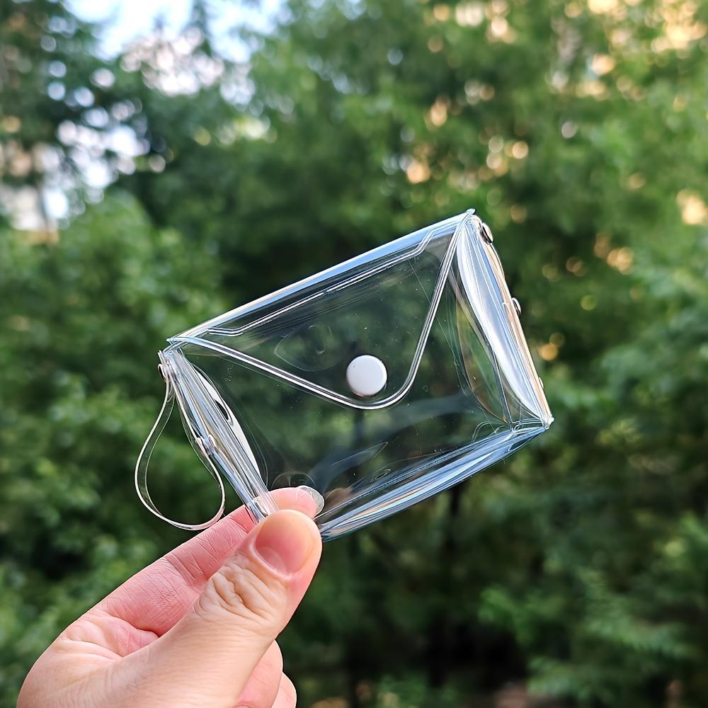 Minimalist Design, Compact Transparent PVC Coin Purse with Snap Closure - Versatile & Portable for Coins Small Purse