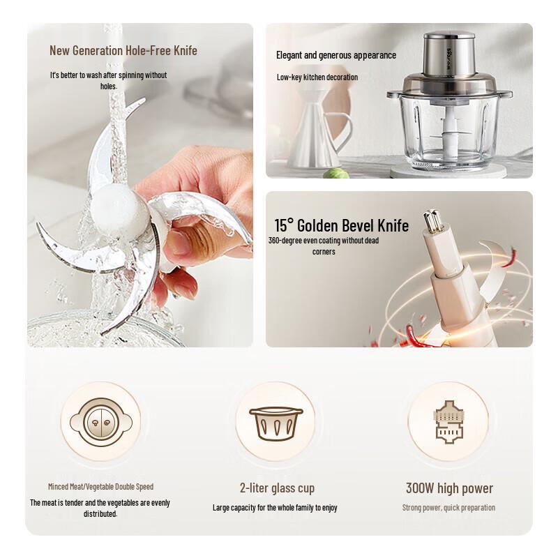 Bear Multi-functional 2L Meat Grinder
