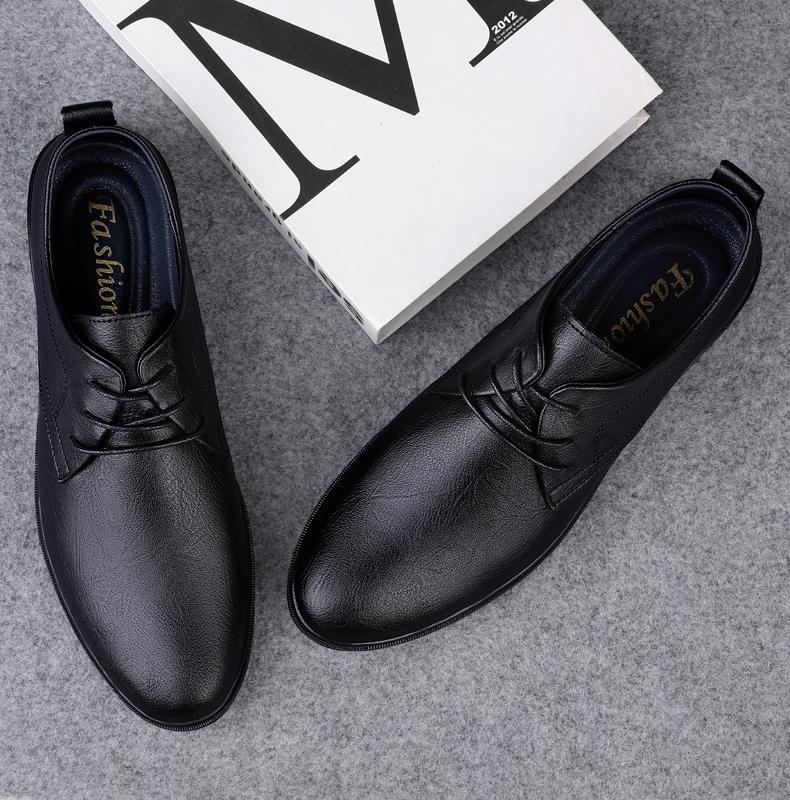 High Quality Brand Men's Genuine Leather Shoes Office Business Shoes Men's Formal Shoes Cotton Men's Driving Shoes Soft Soles