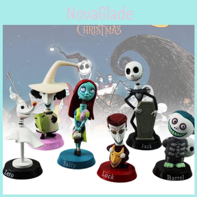 Nightmare Before Christmas Jack Skellington Figurines Set For Play Or Display