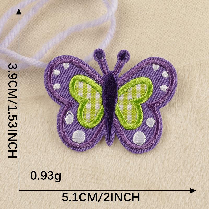

Вышитая наклейка с изображением мультяшной бабочки, вышитая этикетка, аксессуары для пальто и шляпы, ручная работа, аксессуары своими руками, значок, этикетка из ткани 1