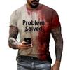 Men Halloween T-shirt Spooky Crew Neck Short Sleeve Tee Blood Stain Print T-shirt for Halloween Dress-up Horror Themed Party