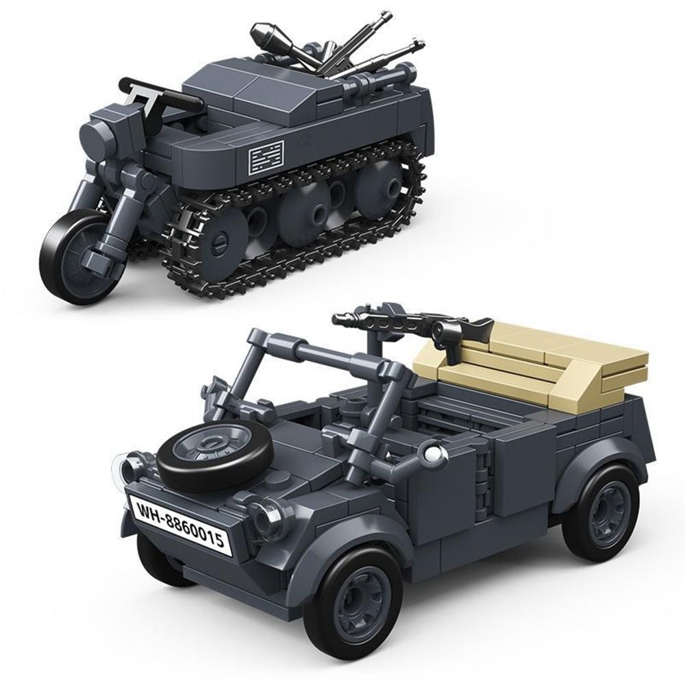World War Military Main Battle Tank Cannon Armor Vehicle MOC Building Blocks Bricks Model DIY Assembly Toys For Kids