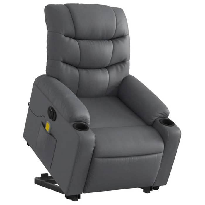VidaXL Fauteuil Inclinable de Massage Électrique, Chaise de Relaxation avec Dossier et Repose-pied Réglables, Siège de Salon 3206623
