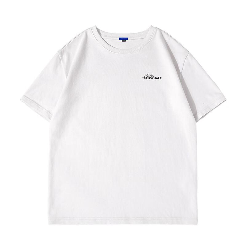 MARK FAIRWHALE Men's 200G Heavyweight Letter Print Cotton T-Shirt