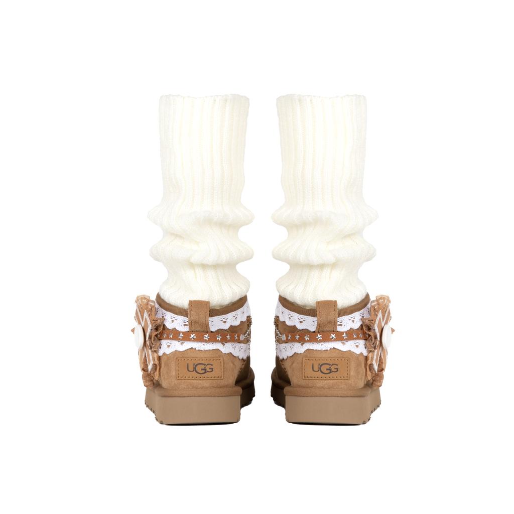 UGG CLASSIC ULTRA MINI Sheepskin Snow Boots Women's Brown 1116109-CHE(Team186-)