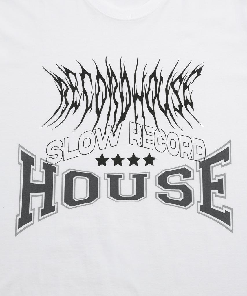 SLOW RECORD HOUSE Lightning T-Shirt_White