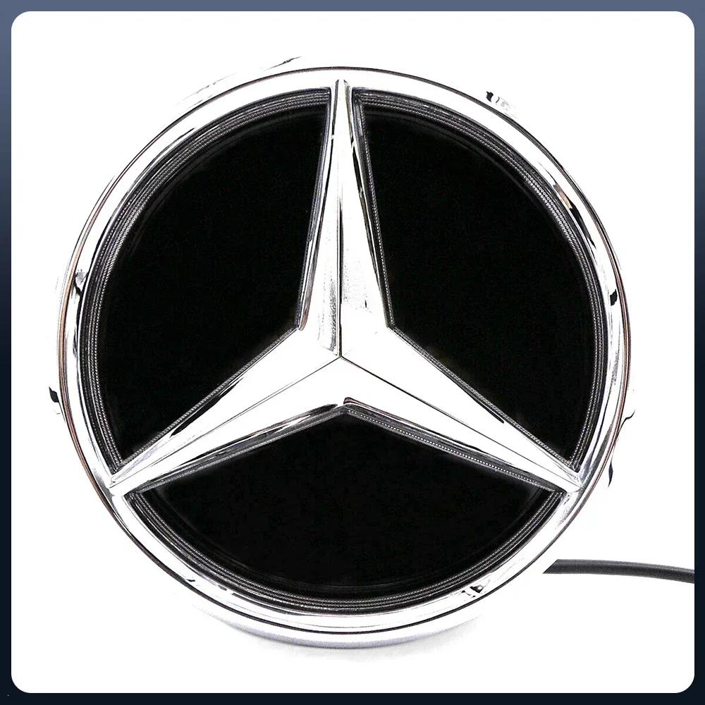 Car Sticker 2025 Hot For Mercedes Benz For Mercedes Benz OE LED Mirror Emblem Light Car Silver And Black Front Grille Illuminate