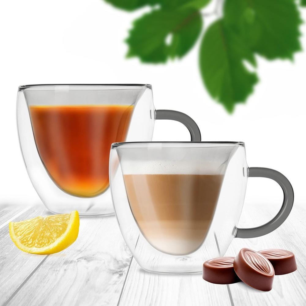 Double-Walled Thermal Glasses For Coffee And Tea Double 280 Ml 2 Pcs.
