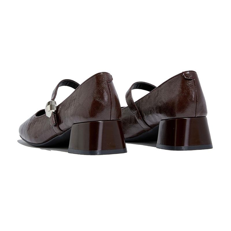 Fashion AIYUQI Mary Jane Shoe Girl 2025 New Women's High Heels Square-Toe Vintage Large-Size Strapless Shoes Women Dress Shoes Female