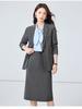 Women's Formal Mid-Length Suit Set: Black/Navy Blue Blazer for Autumn Business, Interview & Professional Wear