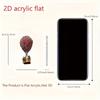 2D Akrylová Plochá Závěsná Ozdoba s Hravým Designem Domku s Balónky, Kreativní Dekorace Interiéru Auta, Slavnostní Párty Doplněk