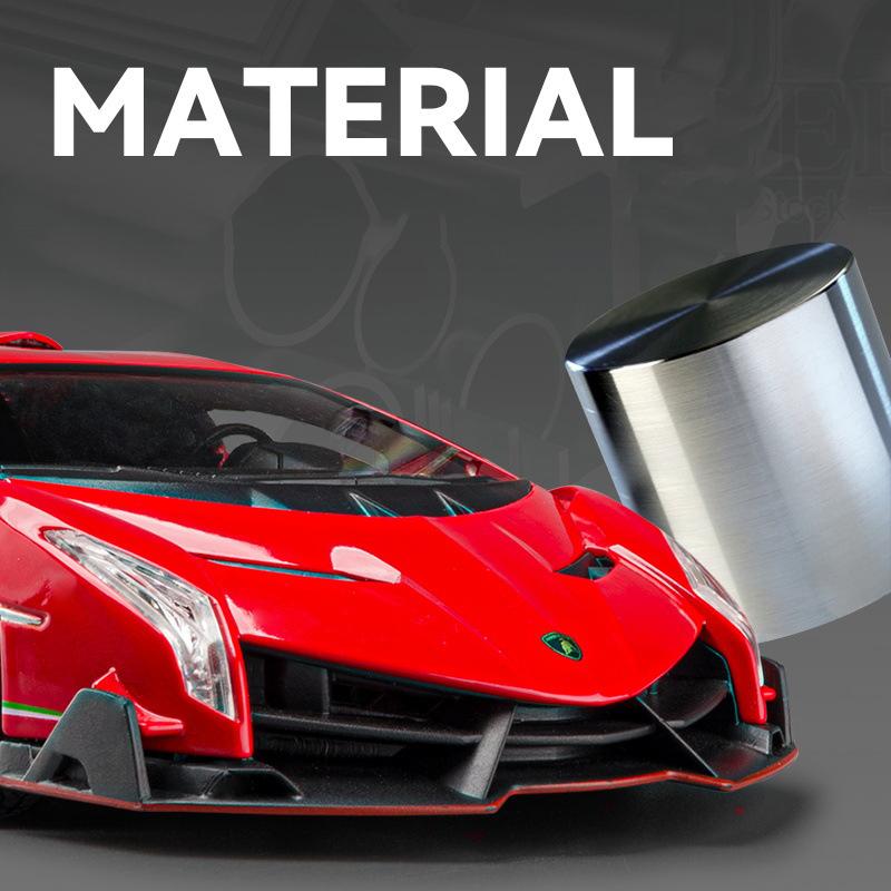 1:24 Lamborghinis Veneno Supercar Liga Fundida Brinquedo Modelo de Carro Som e Luz Brinquedo Infantil Colecionáveis Presente de Aniversário