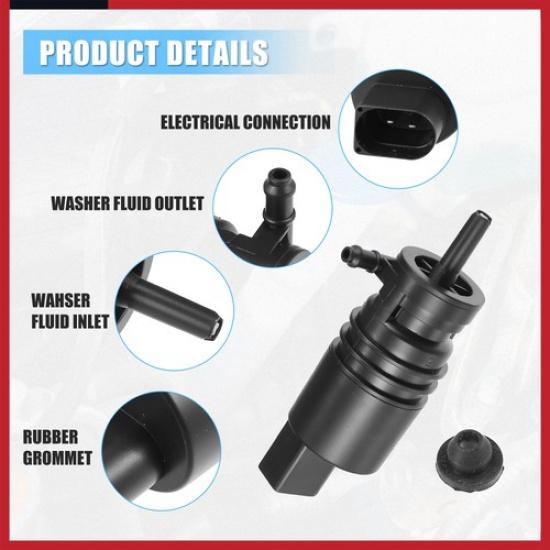 SetWindshield Washer Motor Pump Fit for Mercedes-Benz Sprinter 2500 Black