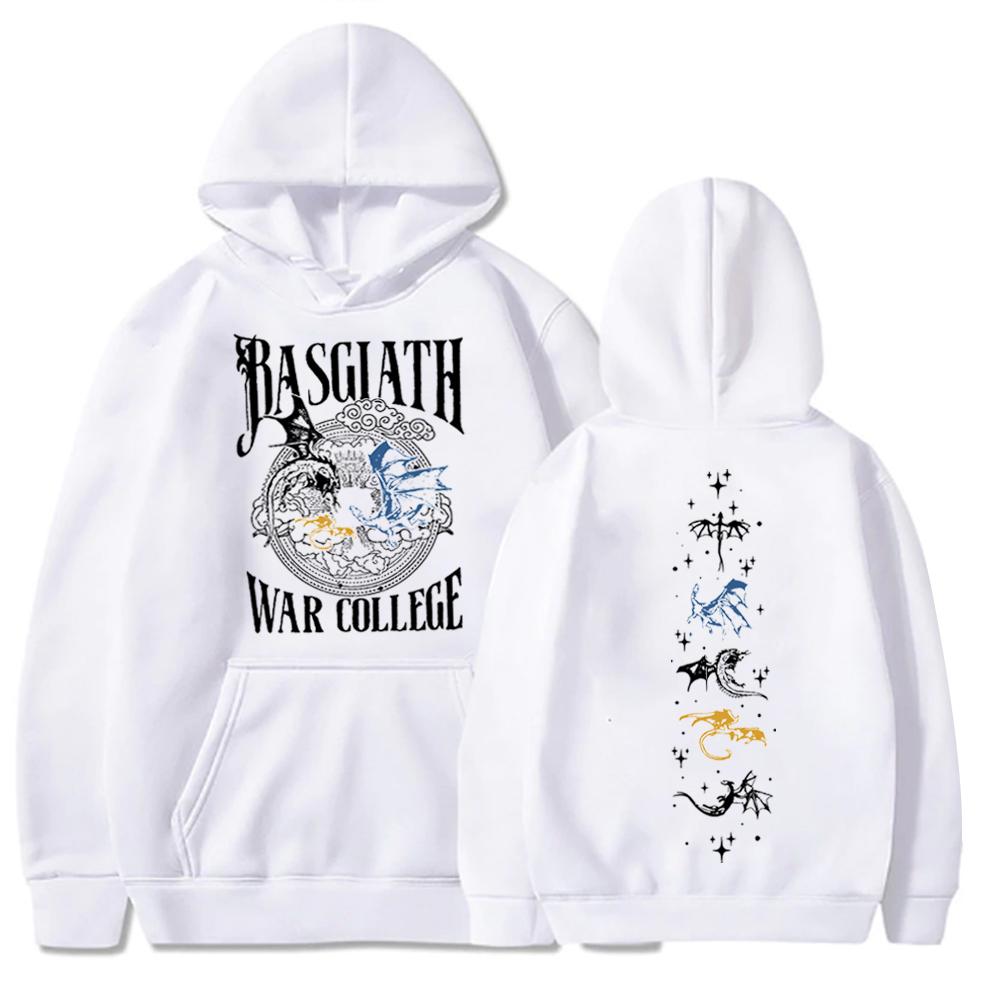 Basgiath War College Hoodie Fourth Wing Sweatshirt Iron Flame Merch Dragon Rider Hoodie Unisex Pullover Tops Streetwear