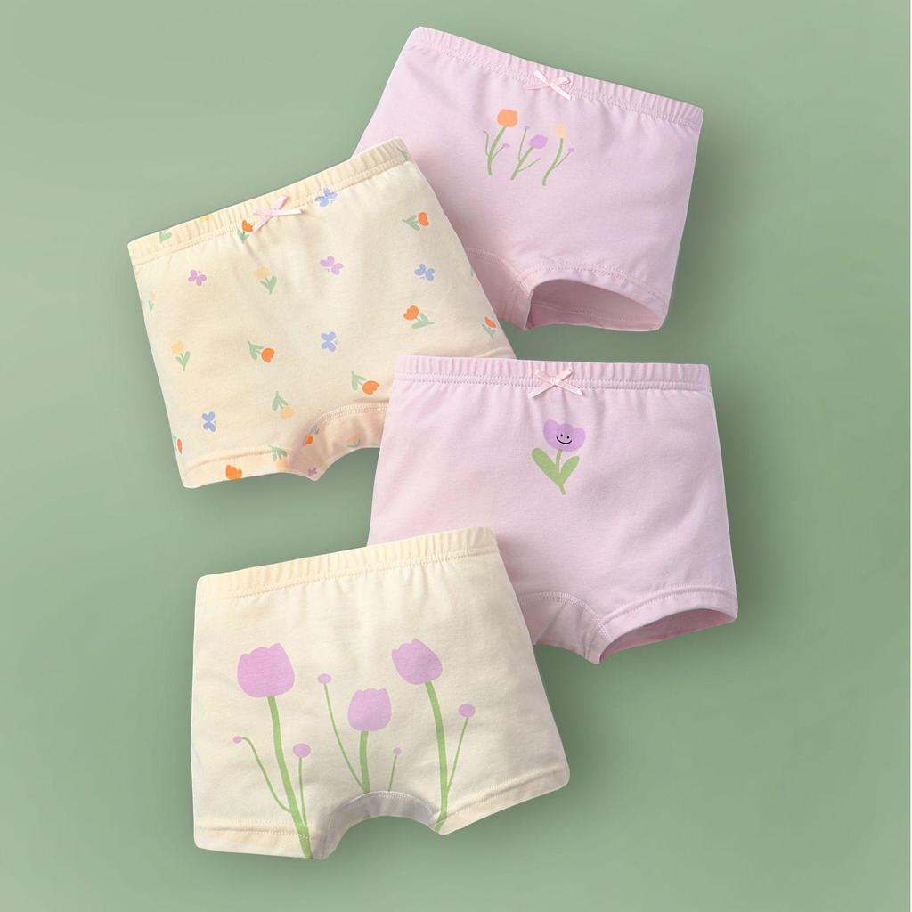 Dívčí bavlněné antibakteriální boxerky s kresleným potiskem, velikost M a L