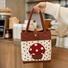 Large Capacity Knitted Bucket Handbag Lightweight Handheld Bag Cartoon Tote Bag  Casual Use