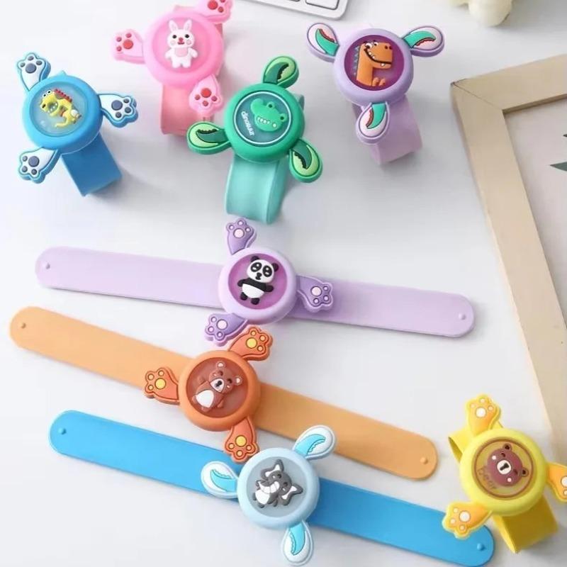 Rotatable Mosquito Repellent Bracelet, Kids Slap Wristband Silicone Bangle, Glowing Plant Essential Oil Anti-Bite Wristband