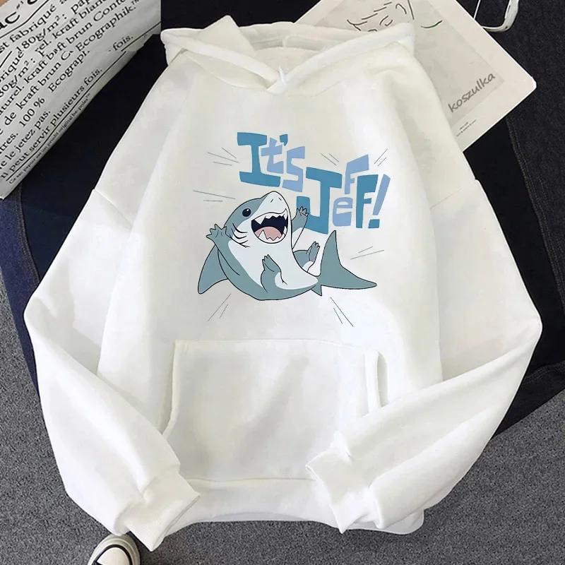 Jeff the Landshark Meme Men's printed hoodie Fun Harajuku Men's fashionable Hoodie Fashionable and comfortable hoodie's bapeTops